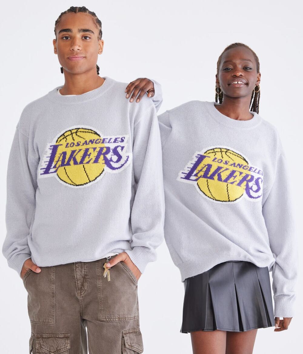 Ultra Game NBA Los Angeles Lakers Crew Sweater Size M Unisex Basketball Sporty